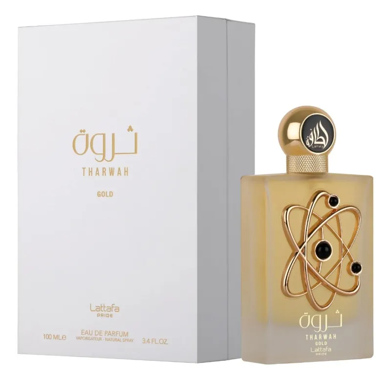 Lattafa Tharwah Gold Eau De Parfum 100ml – Perfume Ámbar Floral Lattafa Tharwah Gold Eau De Parfum 100ml – Perfume Ámbar Floral
