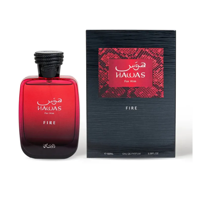 Rasasi Hawas Fire Eau De Parfum 100ml – Perfume Aromático Acuático Rasasi Hawas Fire Eau De Parfum 100ml – Perfume Aromático Acuático