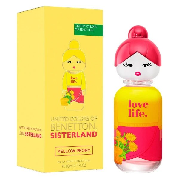 Benetton Sisterland Yellow Peony Eau De Parfum 80ml  – Perfume Frutal