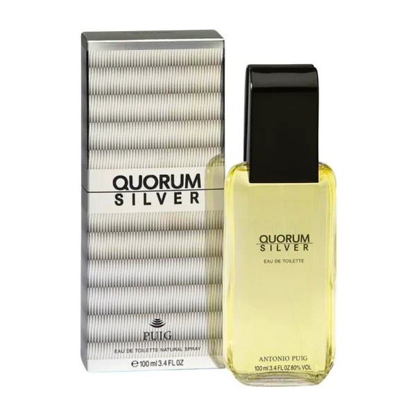 Antonio Puig Quorum Silver Eau De Parfum 100ml  – Perfume Amaderado Aromático