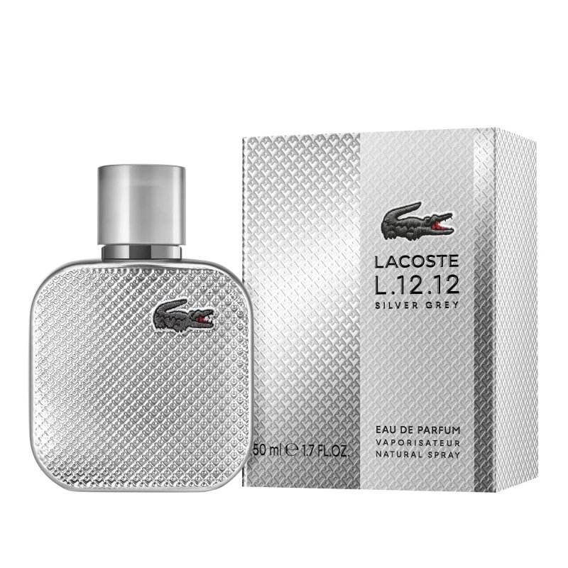 Lacoste Fragrances L.12.12 Silver Grey Eau De Parfum 100ml – Perfume Aromático Fougère