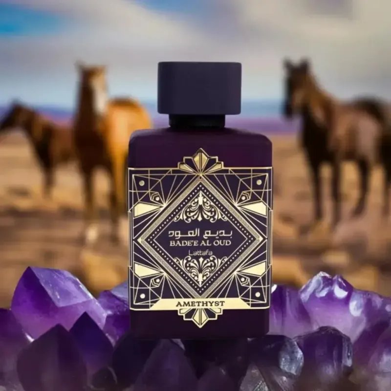 Lattafa Amethyst Badee Al Oud Eau De Parfum 100ml – Perfume Ámbar Vainillo Lattafa Amethyst Badee Al Oud Eau De Parfum 100ml – Perfume Ámbar Vainillo
