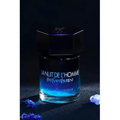 Yves Saint Laurent La Nuit De L'homme Bleu Electrique Eau De Toilette 100ml  – Perfume Aromático Especiado